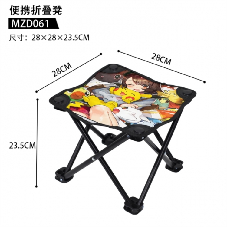 Pokemon Anime portable folding stool 28x28x23.5cm