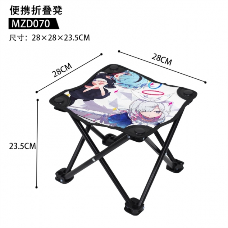 Azure Files Anime portable folding stool 28x28x23.5cm
