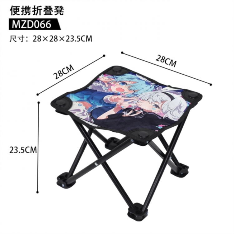 Azure Files Anime portable folding stool 28x28x23.5cm