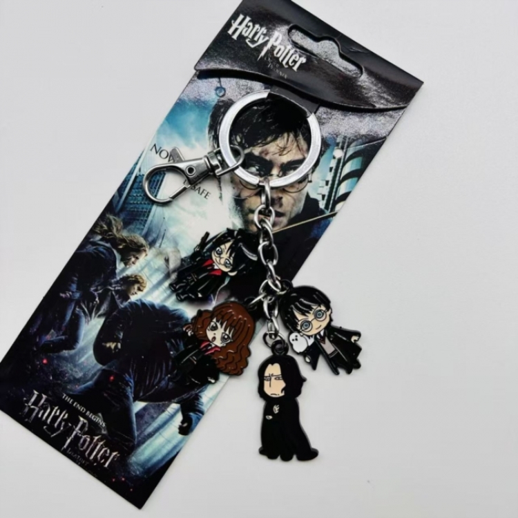Harry Potter Anime cartoon  pendant metal keychain backpack pendant