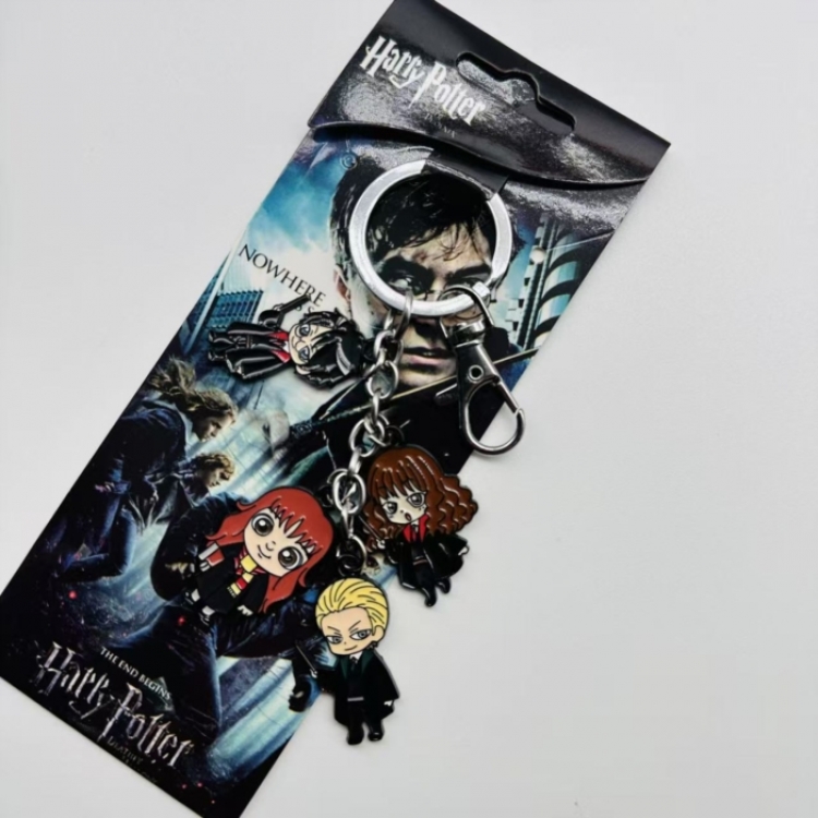 Harry Potter Anime cartoon  pendant metal keychain backpack pendant