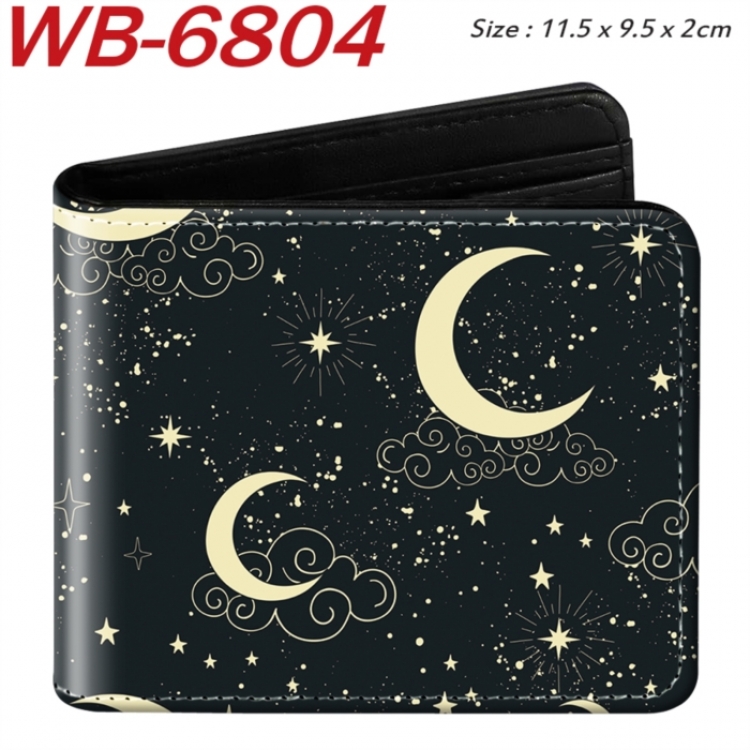 floral print Animation color PU leather half fold wallet 11.5X9X2CM