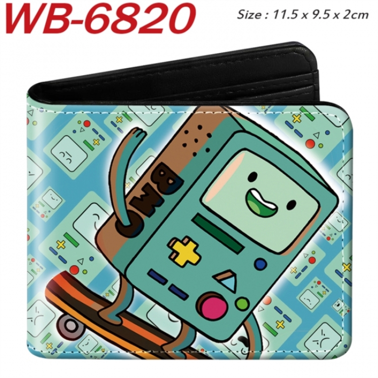 Adventure Time with Animation color PU leather half fold wallet 11.5X9X2CM