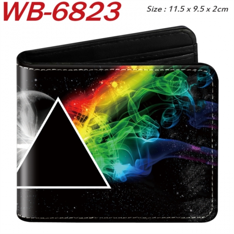 graphic Animation color PU leather half fold wallet 11.5X9X2CM