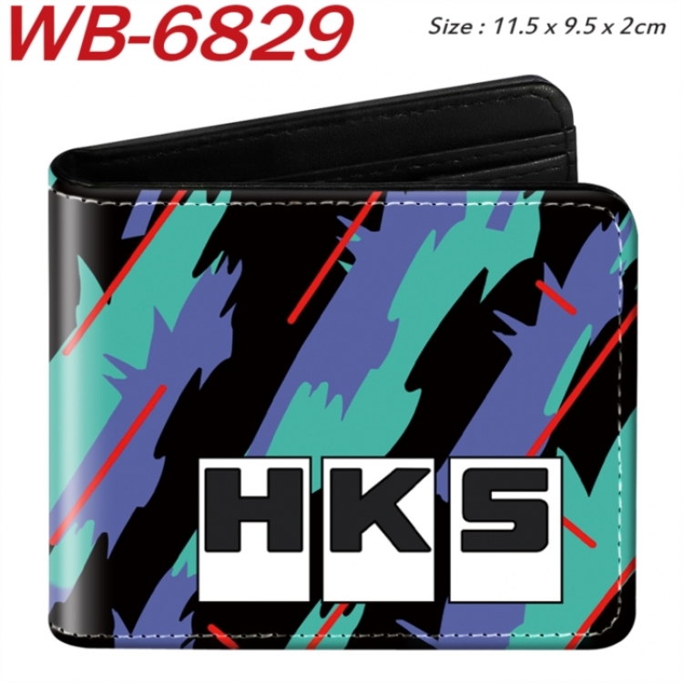 graphic Animation color PU leather half fold wallet 11.5X9X2CM