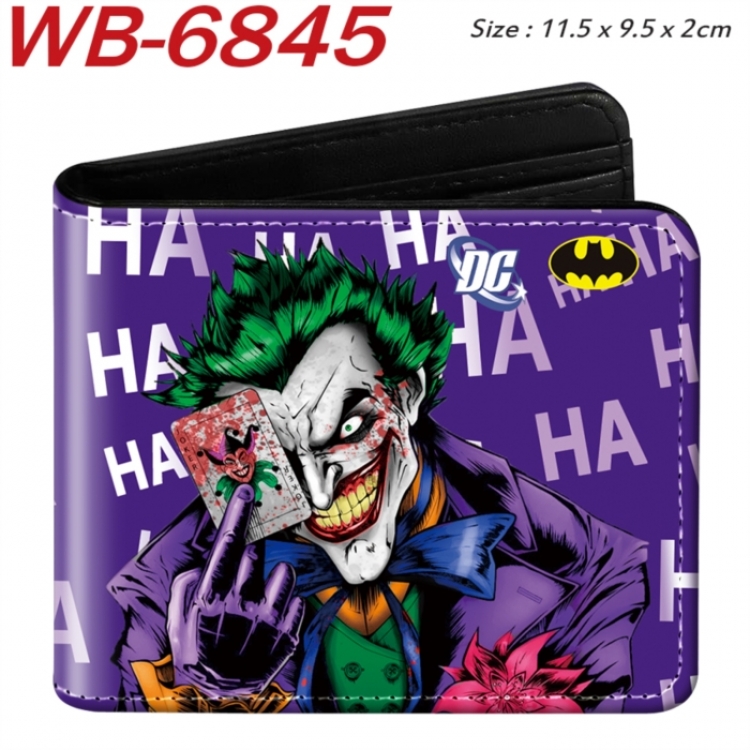 Joker Animation color PU leather half fold wallet 11.5X9X2CM