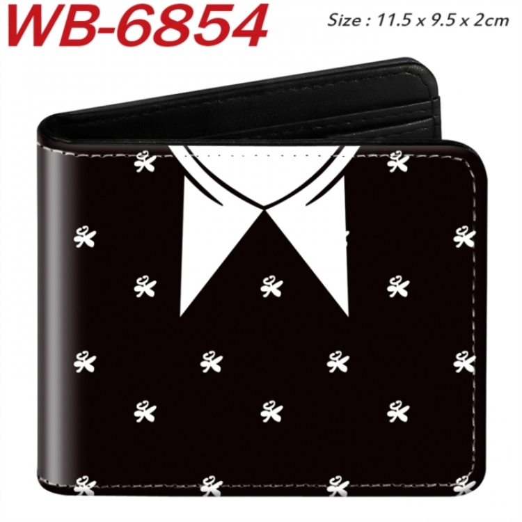 The Addams Family  Animation color PU leather half fold wallet 11.5X9X2CM
