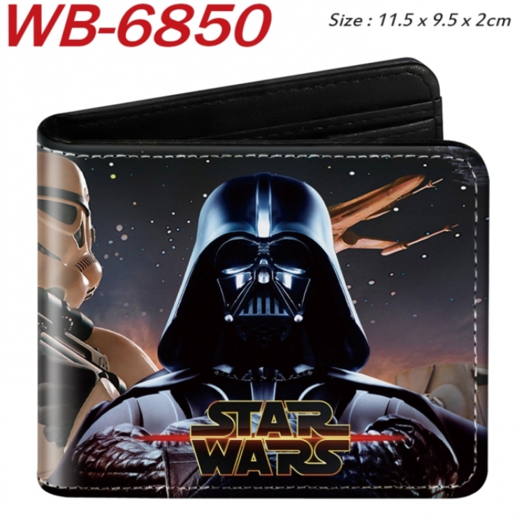 Star Wars Animation color PU leather half fold wallet 11.5X9X2CM