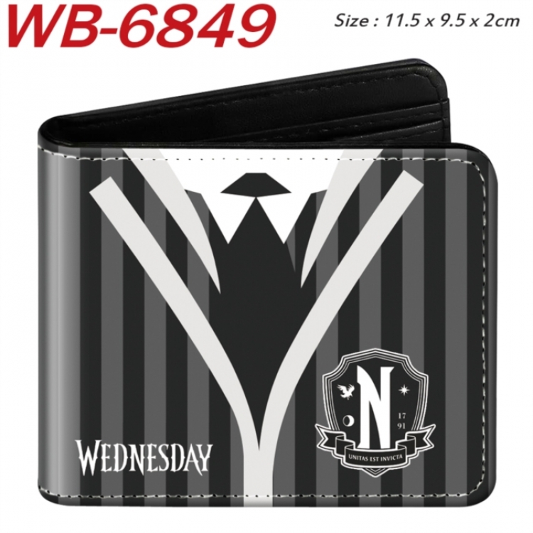 week Animation color PU leather half fold wallet 11.5X9X2CM