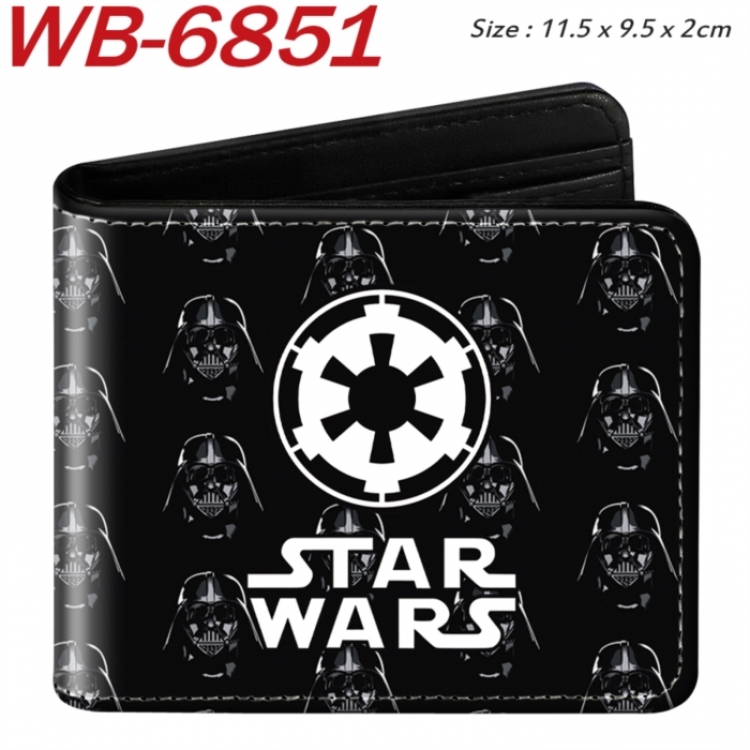 Star Wars Animation color PU leather half fold wallet 11.5X9X2CM