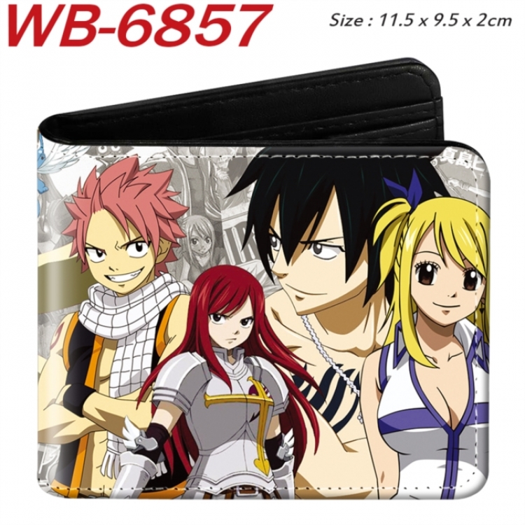 Fairy tail Animation color PU leather half fold wallet 11.5X9X2CM