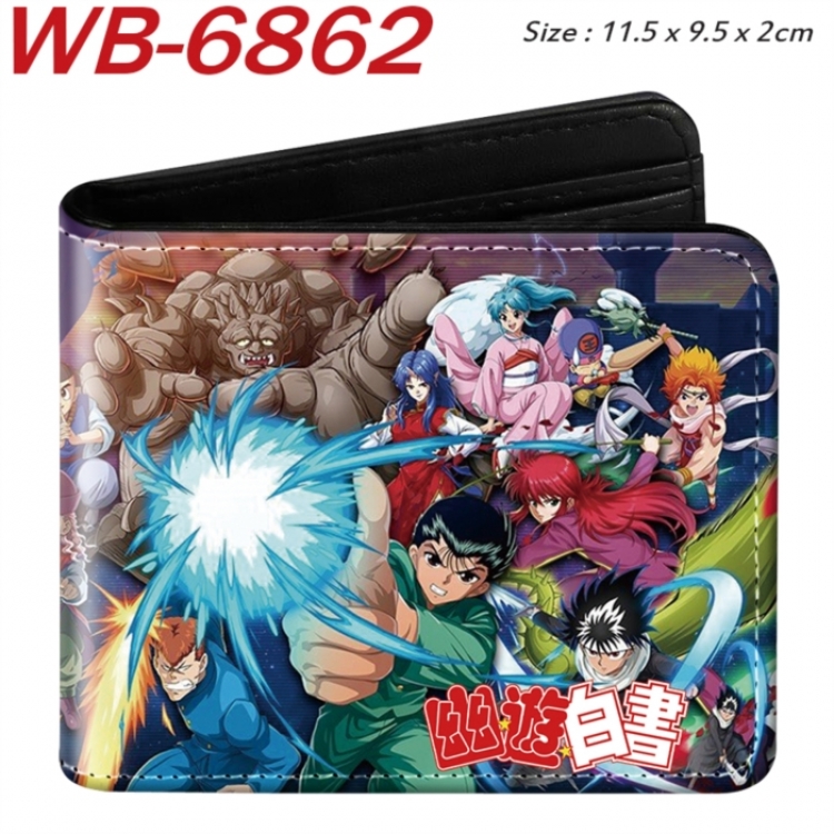 YuYu Hakusho Animation color PU leather half fold wallet 11.5X9X2CM