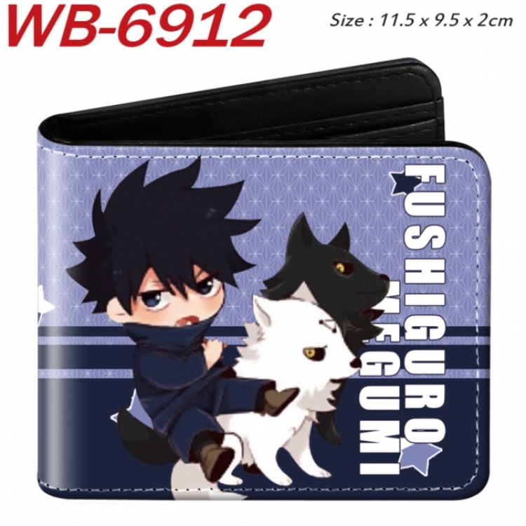 Jujutsu Kaisen Animation color PU leather half fold wallet 11.5X9X2CM