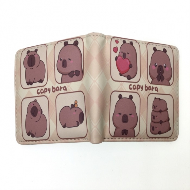 Kapibala  Anime two fold  Short wallet 11X9.5CM 60G 