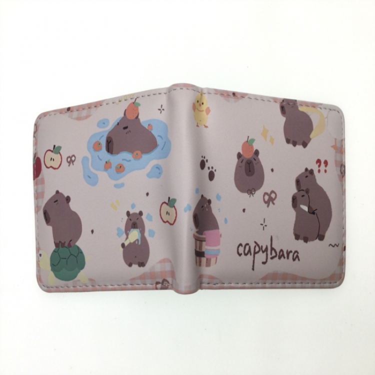 Kapibala  Anime two fold  Short wallet 11X9.5CM 60G 