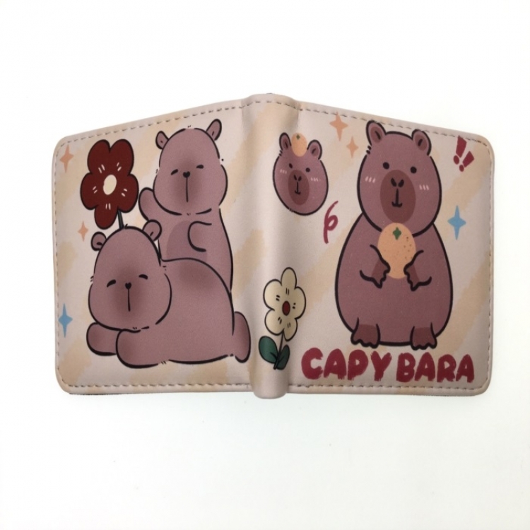 Kapibala  Anime two fold  Short wallet 11X9.5CM 60G 