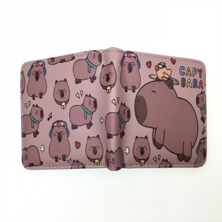 Kapibala  Anime two fold  Short wallet 11X9.5CM 60G 