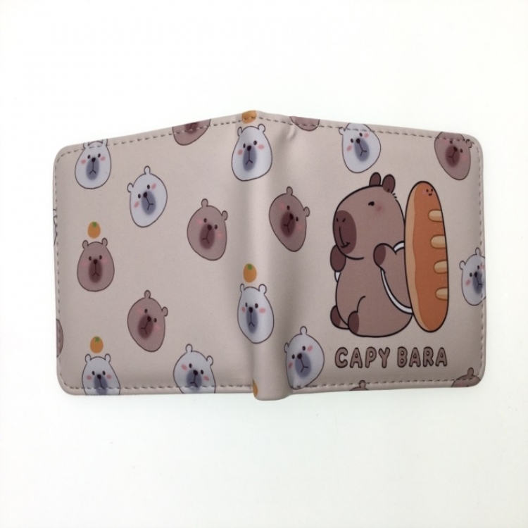 Kapibala  Anime two fold  Short wallet 11X9.5CM 60G 