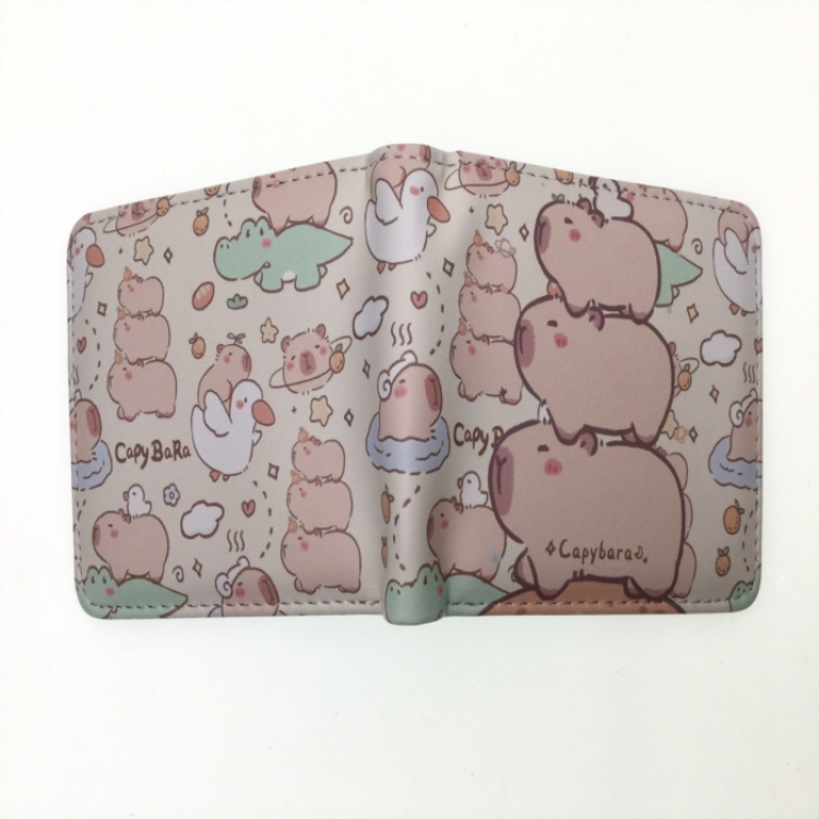 Kapibala  Anime two fold  Short wallet 11X9.5CM 60G 