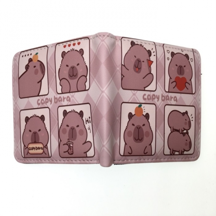 Kapibala  Anime two fold  Short wallet 11X9.5CM 60G 
