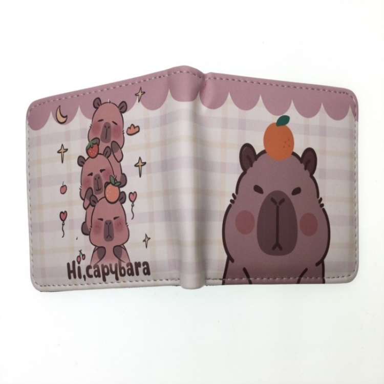Kapibala  Anime two fold  Short wallet 11X9.5CM 60G 