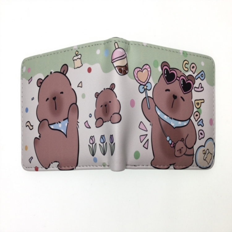 Kapibala  Anime two fold  Short wallet 11X9.5CM 60G 