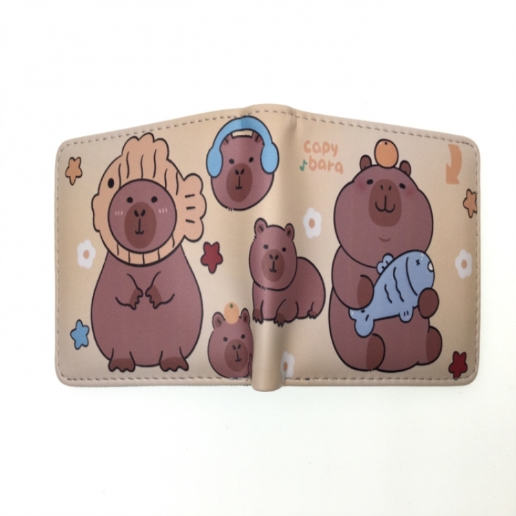 Kapibala  Anime two fold  Short wallet 11X9.5CM 60G 