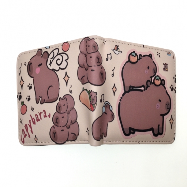 Kapibala  Anime two fold  Short wallet 11X9.5CM 60G 