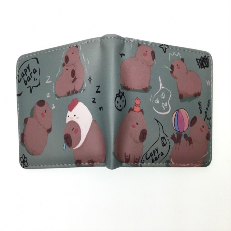 Kapibala  Anime two fold  Short wallet 11X9.5CM 60G 