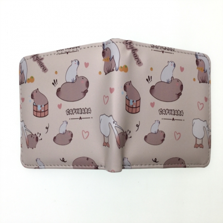Kapibala  Anime two fold  Short wallet 11X9.5CM 60G 