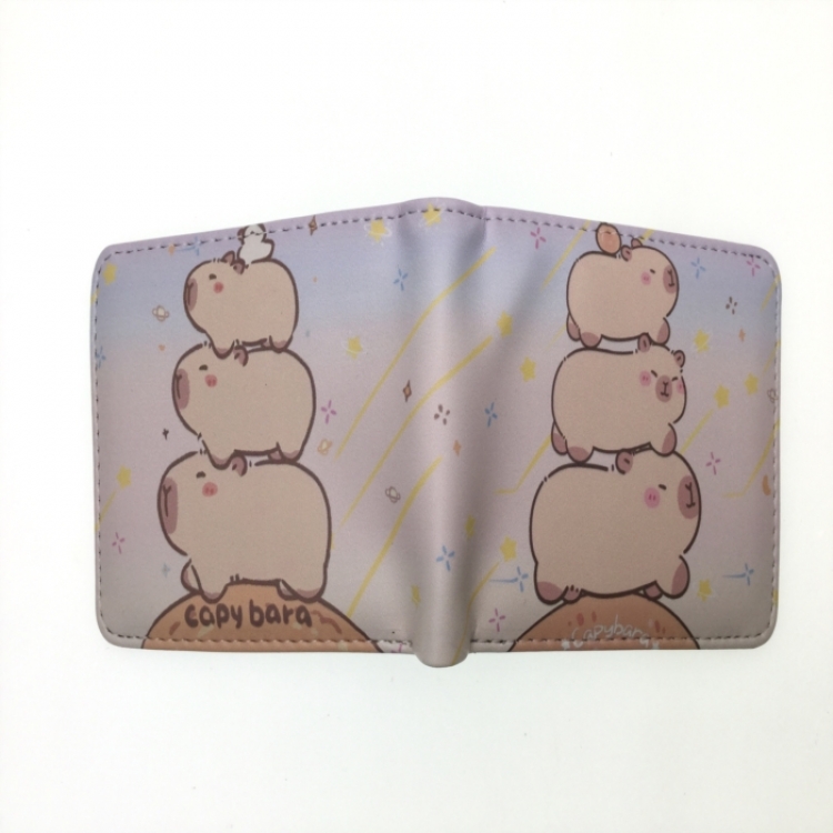 Kapibala  Anime two fold  Short wallet 11X9.5CM 60G 