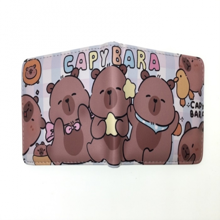Kapibala  Anime two fold  Short wallet 11X9.5CM 60G