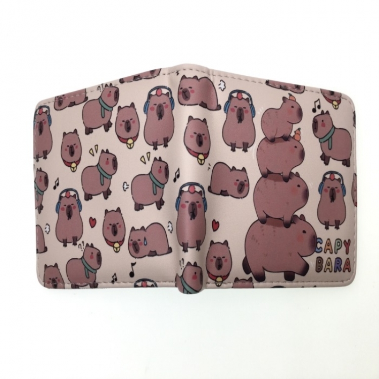 Kapibala  Anime two fold  Short wallet 11X9.5CM 60G 