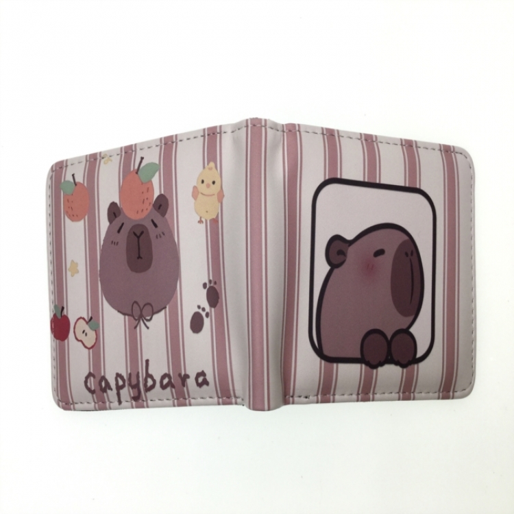 Kapibala  Anime two fold  Short wallet 11X9.5CM 60G 