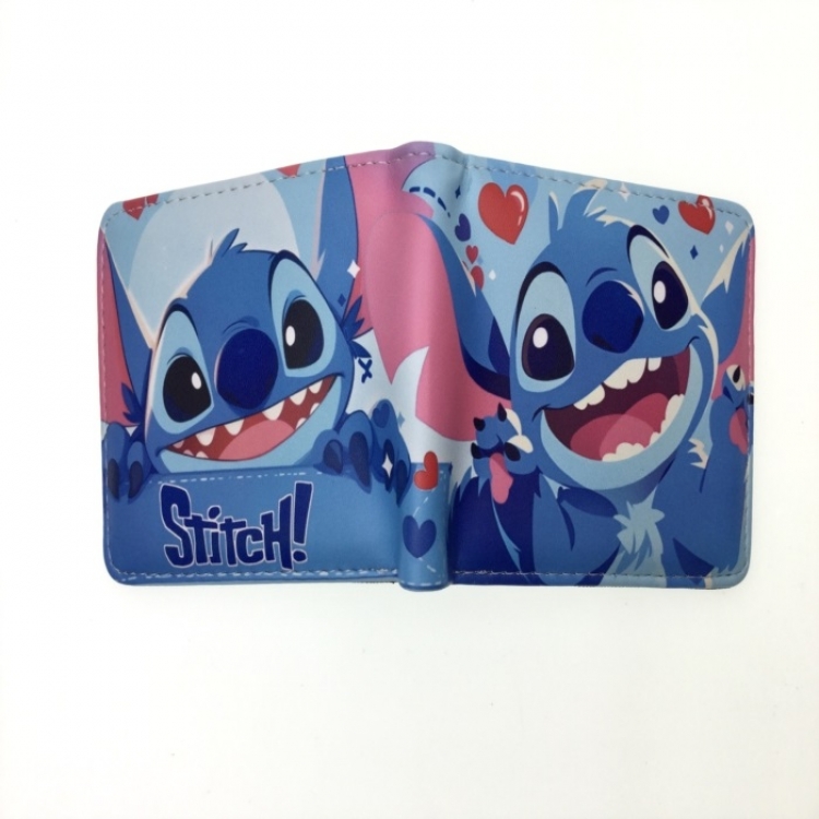 Lilo & Stitch Anime two fold  Short wallet 11X9.5CM 60G 