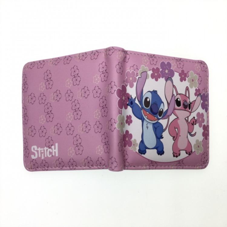 Lilo & Stitch Anime two fold  Short wallet 11X9.5CM 60G 