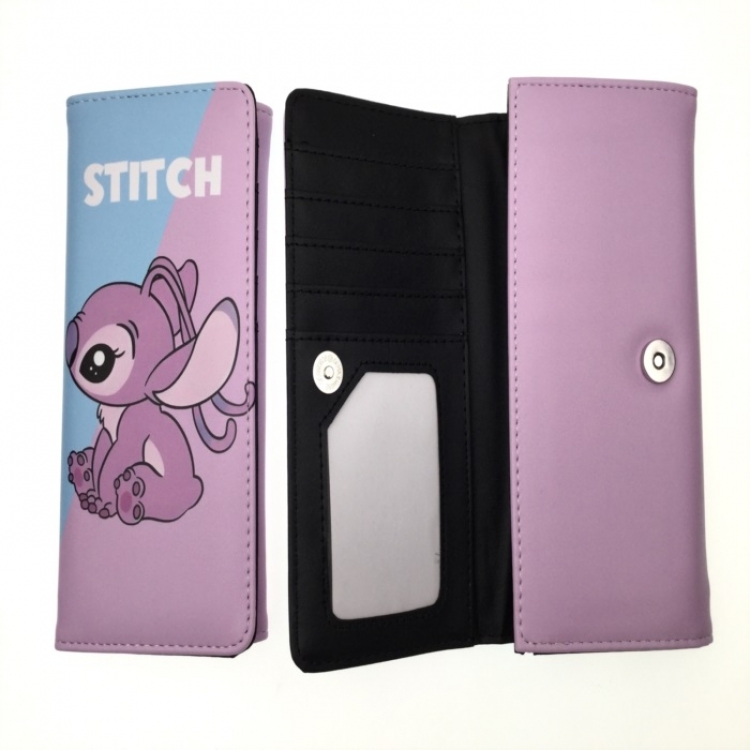 Lilo & Stitch Anime full color button PU long wallet