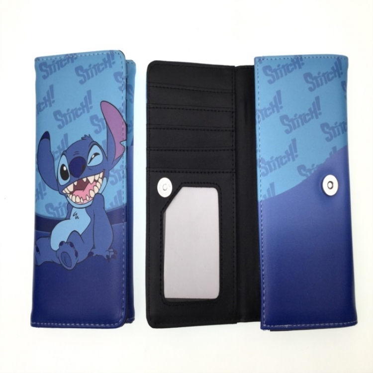 Lilo & Stitch Anime full color button PU long wallet