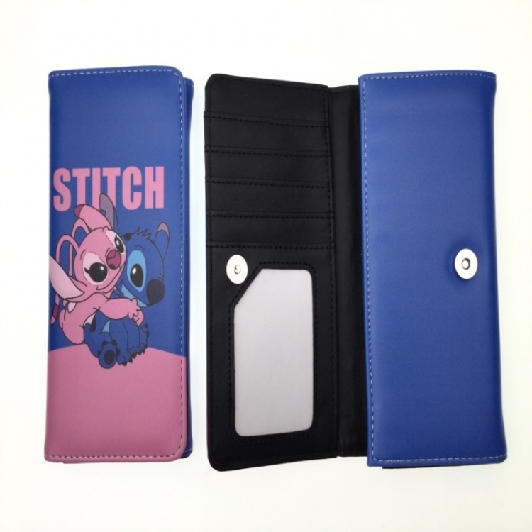 Lilo & Stitch Anime full color button PU long wallet