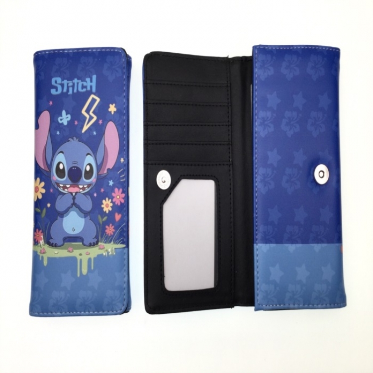 Lilo & Stitch Anime full color button PU long wallet