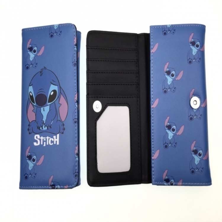 Lilo & Stitch Anime full color button PU long wallet