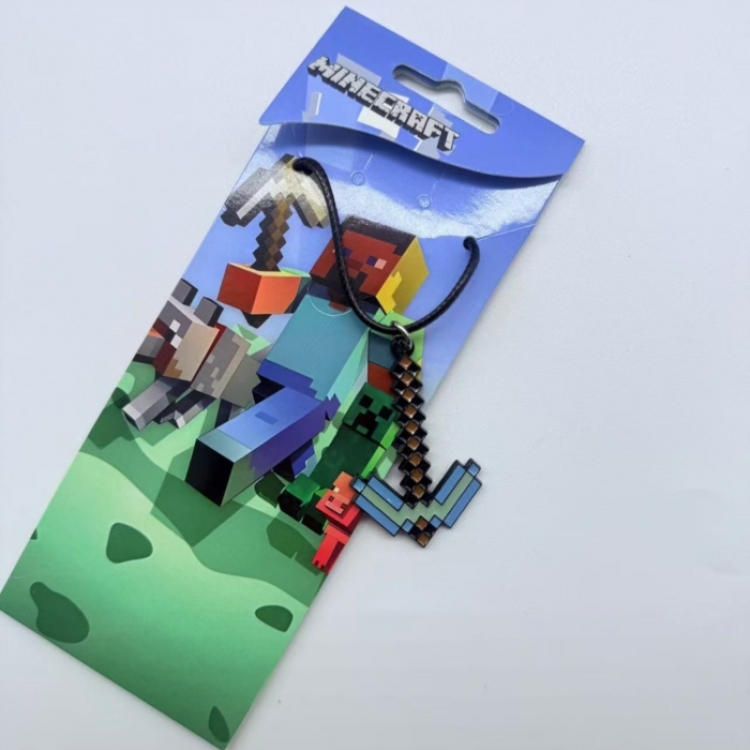 Minecraft Anime peripheral leather rope necklace pendant jewelry price for 5 pcs