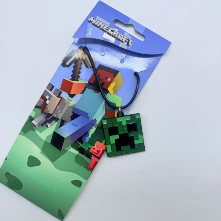 Minecraft Anime peripheral leather rope necklace pendant jewelry price for 5 pcs