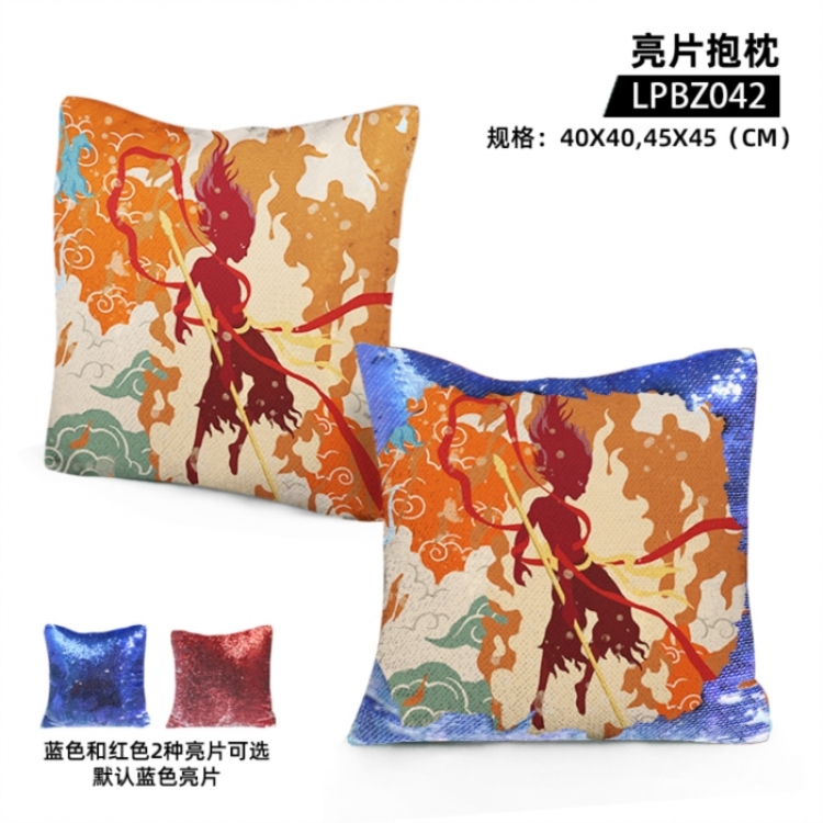 Nezha Movie sequin pillow 45x45cm