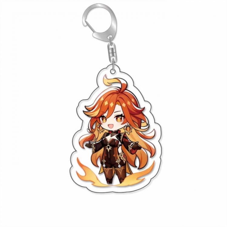 Genshin Impact Anime Acrylic Keychain Charm price for 5 pcs