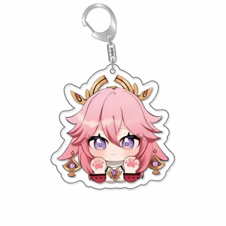 Genshin Impact Anime Acrylic Keychain Charm price for 5 pcs
