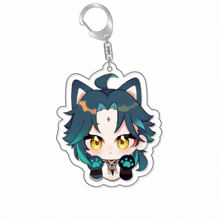 Genshin Impact Anime Acrylic Keychain Charm price for 5 pcs