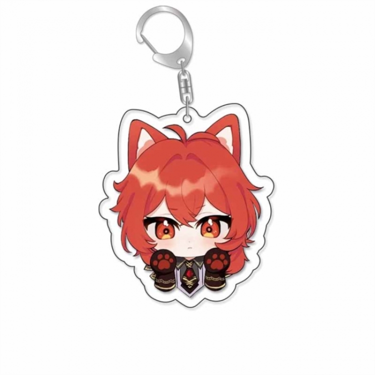 Genshin Impact Anime Acrylic Keychain Charm price for 5 pcs