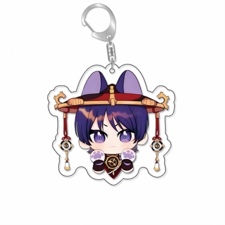 Genshin Impact Anime Acrylic Keychain Charm price for 5 pcs