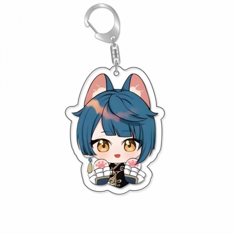 Genshin Impact Anime Acrylic Keychain Charm price for 5 pcs